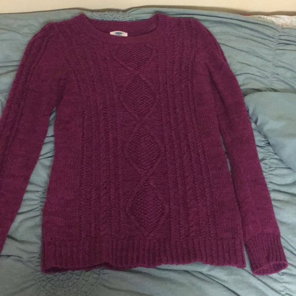 Purple Cable Knit Old Navy Sweater 💜